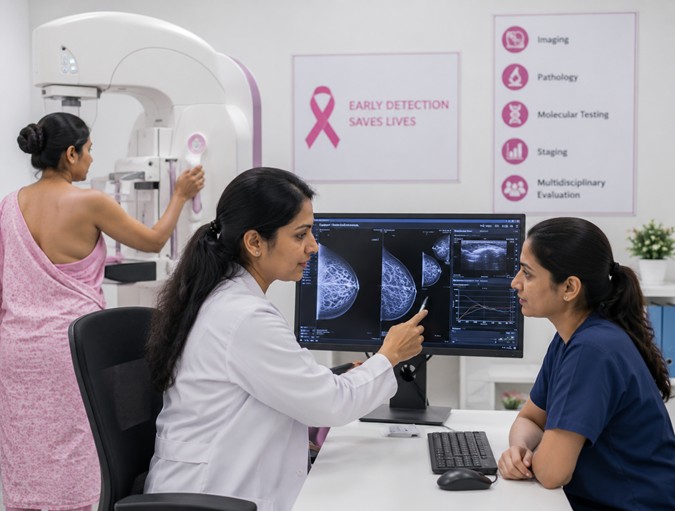 Breast Cancer Diagnosis and Staging Work-Up in Lucknow